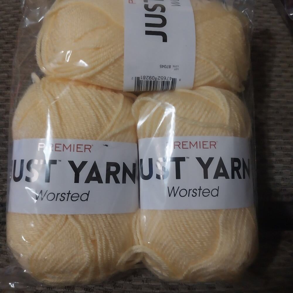 New Premier Just Yarn "Soft Yellow"